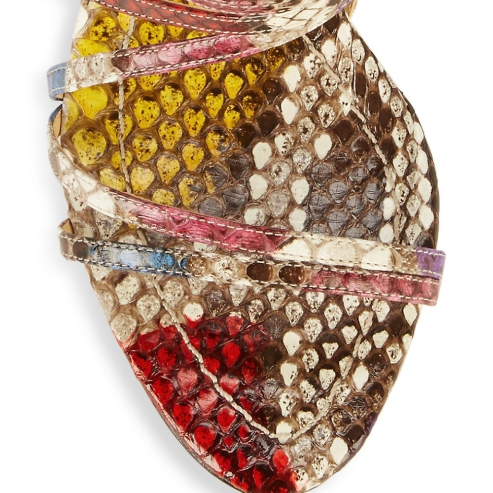 Alexandre Birman Multi Color Python Slingback - image 3